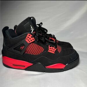 Size 9.5 - Nike Air Jordan 4 Retro Red Thunder Men's Shoes Ships Now